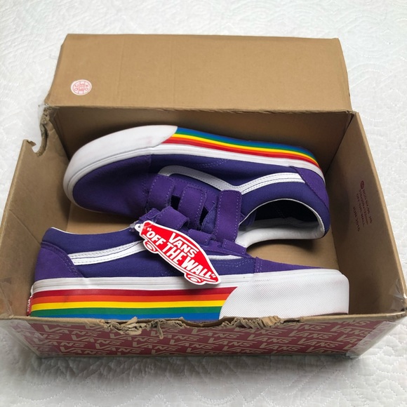 purple vans rainbow